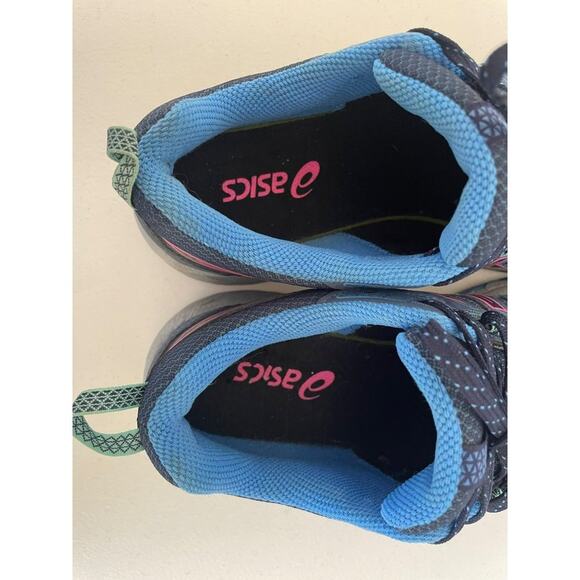 Women's Asics Gel Venture 7 Running Sneakers Size 8.5 Blue/Gray/Pink-Gently Used - Picture 10 of 12